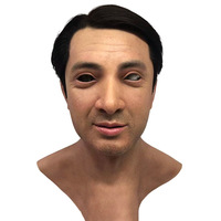 Masque en silicone réaliste de haute qualité pour homme, texture de peau naturelle, masque intégral pour vieil homme, barbe masculine, cheveux, couvre-visage réaliste, masques de fête