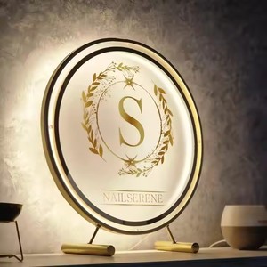 Led kinh doanh Vòng đèn nền dấu hiệu tùy chỉnh Salon dấu hiệu với Acrylic Vòng Tròn Logo cho quà tặng mua sắm hộ gia đình hoặc hàng tạp hóa sử dụng - Product Image 4