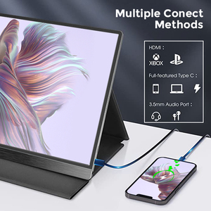Màn Hình Di Động Giá Rẻ 15.6 Inch 1080P 1920X1080 Usb Type-C Màn Hình Cho Điện Thoại Thông Minh PS4 Máy Tính Xách Tay <span class=keywords><strong>Mac</strong></span> Sản Xuất Tại Trung Quốc IPS 1 Năm - Product Image 5