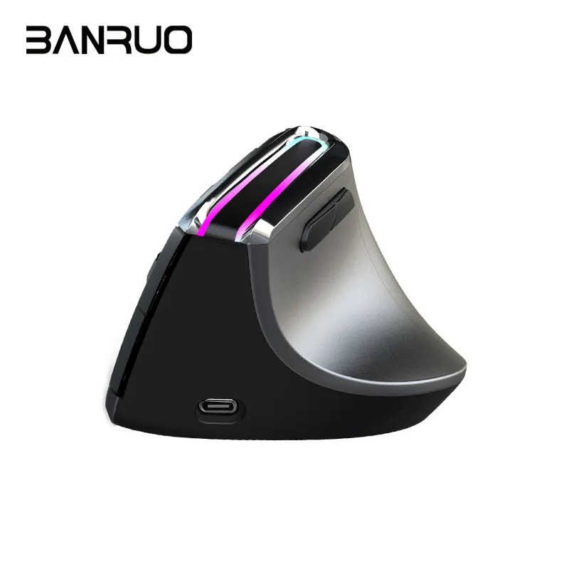 2023 Amazon Hot Selling Ergonomic Wireless Mouse Bluetooth Dual Mode 2.4GHz Optical Vertical Mice with 3 Adjustable DPI