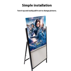 Venta al por mayor de fábrica, caja de luz LED, carga móvil Vertical, marco de aluminio, póster, tarjeta de exposición luminosa, cartelera publicitaria - Product Image 3