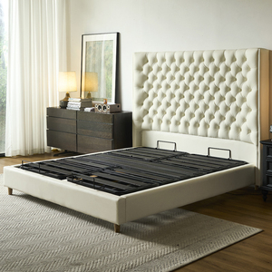 Lit King Size Intelligent et Réglable de Luxe avec Dossier Haut, Lit Double à Conception Zéro Gravité, Meuble de Chambre à Coucher M-08 - Product Image 5
