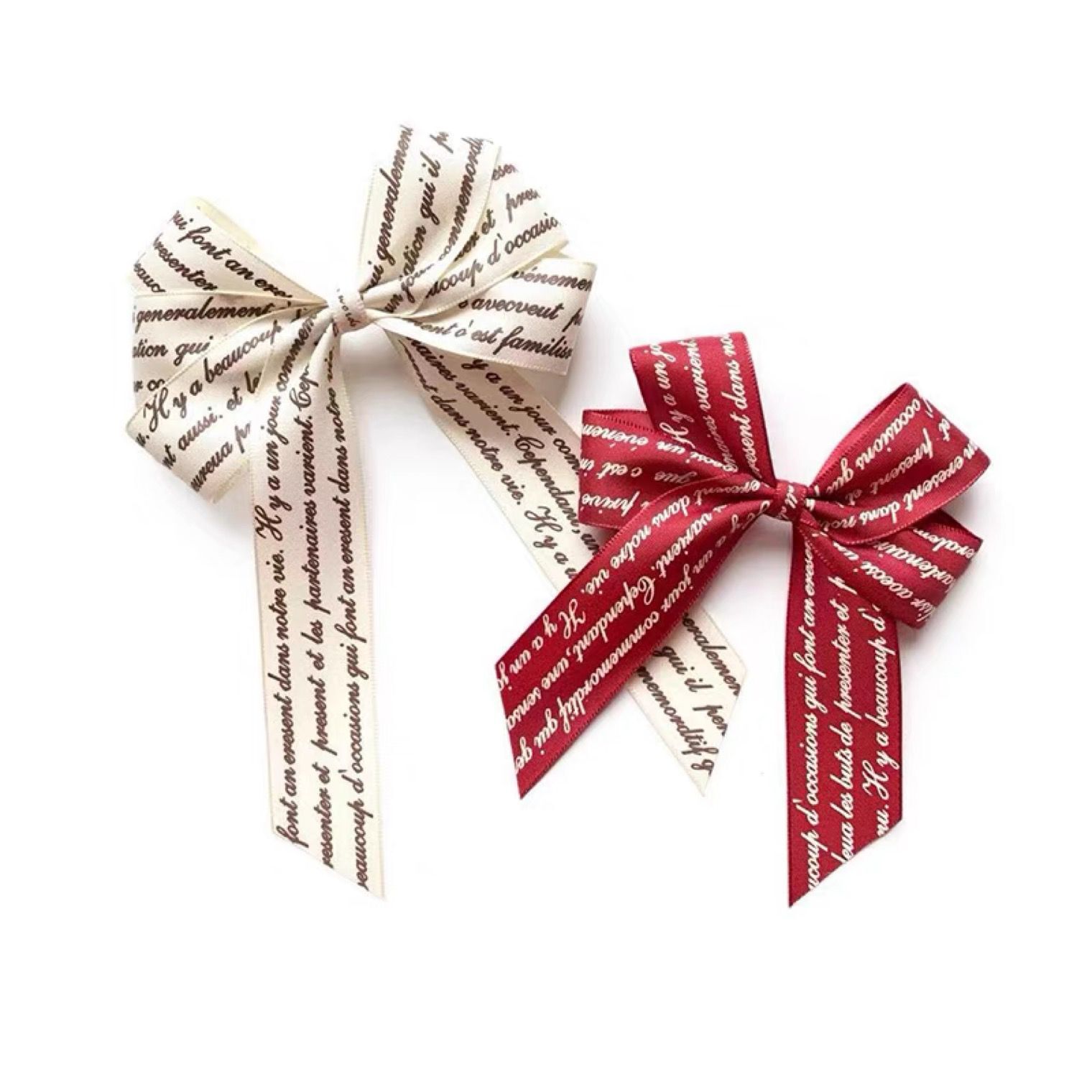 Wholesale Custom Hot Sale Polyester Ribbon Pre-tied Satin Ribbon Elastic Bow with Stretch Loop for Gift Box Packing