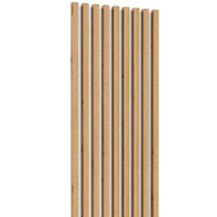 Mdf lamelle feutre bois mur Pwood Venear décor intérieur acoustique panneaux muraux bois 3 mètres acoustique plafond panneaux suspendus