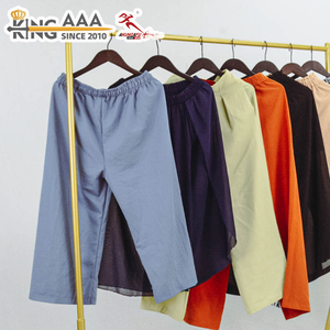 Pantalones Boyfriend KingAAA <span class=keywords><strong>de</strong></span> Moda Casual, <span class=keywords><strong>Ropa</strong></span> Usada <span class=keywords><strong>de</strong></span> Segunda Mano, Pantalones Anchos Casuales para Mujer - Product Image 3