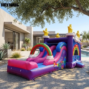 Combo Inflable Comercial con Temática de Unicornio para Interiores y Exteriores, <span class=keywords><strong>Casa</strong></span> de Brinco para Niños, <span class=keywords><strong>Alquiler</strong></span> de Moonwalks, Toboganes de Agua y <span class=keywords><strong>Piscina</strong></span> - Product Image 1