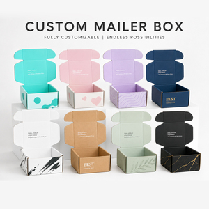 Corrugated Mailer Boxes Foldable Shipping Boxes Recycled Materials Eco-Friendly Embossing Matt <b>Lamination</b> - Product Image 2