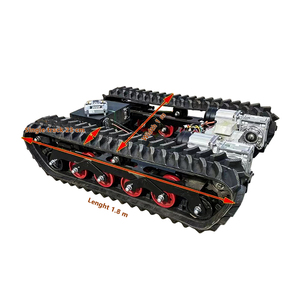 Châssis chenillé télécommandé compact, véhicule de transport escaladant les escaliers, véhicule de manutention pour la charge de fruits en montagne - Product Image 1