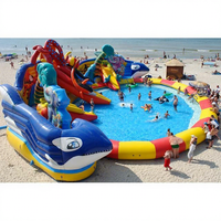 Parc gonflable d'extérieur, parc de Sports aquatiques gonflable avec toboggan pour piscine