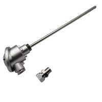 Sensor de clase B, transmisor Rtd Pt100 w4-20mA, sonda de diámetro 8x270 mm, sensor de temperatura Rtd Pt100 con cabezal de aluminio