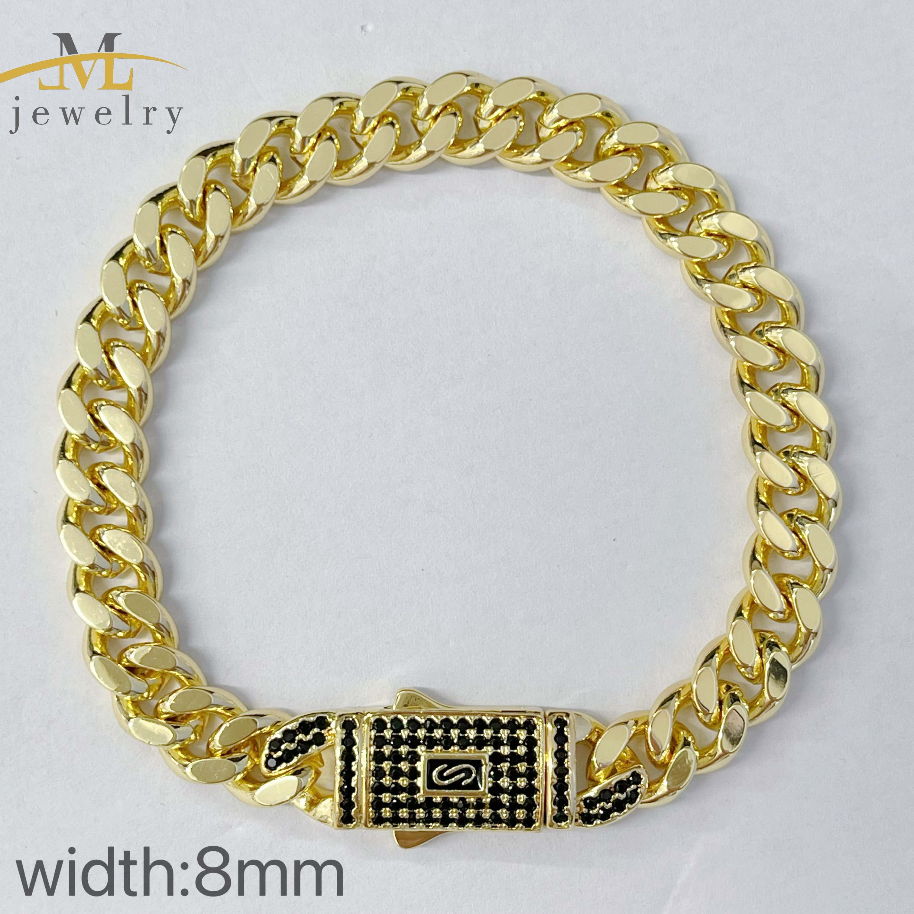 Gold-8mm-20cm(black)