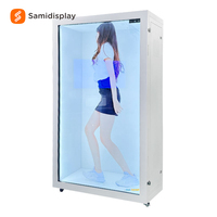 Vitrina Holográfica 3D Transparente de 65 Pulgadas con Pantalla Táctil para Señalización Digital y Exposiciones