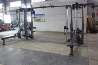 EdeFit LJ089 – Équipement de fitness professionnel multi-stations en métal pour entraînement de force, 8 postes, avec pile de poids de 80 kg pour clubs de fitness