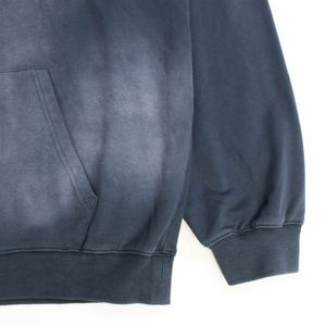 Sweat-shirt à capuche surdimensionné en coton délavé à l'acide, style streetwear vintage personnalisé, délavé au soleil, gris, délavé à l'acide - Product Image 2