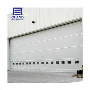 Puerta industrial enrollable plegable superior Flexible de tela de PVC automática grande para hangar de aviones - Product Image 1