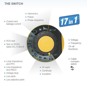Testeurs de sécurité pour installations électriques haute précision C.A 6116N avec testeurs AC et testeurs RCD de type A - Product Image 4