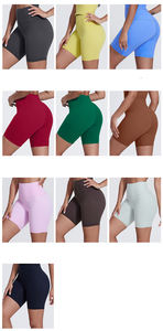 Shorts <span class=keywords><strong>de</strong></span> sport taille haute personnalisables pour femmes, séchage rapide, effet lifting des hanches, abdomen plat, fessier galbé, leggings <span class=keywords><strong>de</strong></span> yoga ajustés - Product Image 3