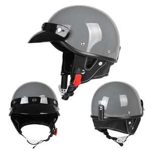 <span class=keywords><strong>Casco</strong></span> de Motocicleta Clásico Retro con Máscara de Media Cara Estilo Vintage para <span class=keywords><strong>Harley</strong></span>, Accesorios de <span class=keywords><strong>Moto</strong></span> de Seguridad - Product Image 1