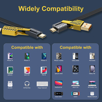 Cable de Carga Rápida PD de 65 W, Tipo C a Tipo C, con Trenzado de Nailon, 4 en 1, Cable de Carga de Datos USB con Conductor de Cobre Puro para Teléfono