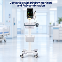 Chariot médical portable NGX-PMS-01 pour moniteur, support mobile d'inspection hospitalière compatible avec moniteur MR et tablette PC, garantie 1 an