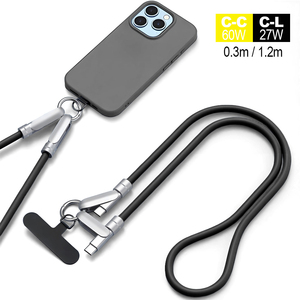 Dây Đeo Điện Thoại Với Được Xây Dựng Trong <span class=keywords><strong>USB</strong></span> C Để <span class=keywords><strong>USB</strong></span> C Nhanh Chóng Sạc 60W Dây Buộc <span class=keywords><strong>USB</strong></span> Sạc Cáp Cho iPhone 15 16 17 Pro Max - Product Image 2