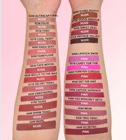 Rouge à lèvres mat crème 50 couleurs, longue tenue, teinte nude, emballage personnalisé, marque privée, rouge à lèvres OEM, approvisionnement en gros