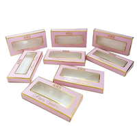 Boîte d'emballage de cils en papier vide de luxe avec logo personnalisé et marque privée pour vente en gros