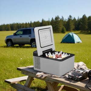 Nevera portátil con compresor mini de 10 litros y 12 voltios para coche, ideal para camping, viajes y uso doméstico, con control por aplicación. - Product Image 2