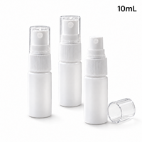 Botol Semprot 10ml Logo Kustom Putih PET Mini Atomizer Kabut Halus Wadah Sampel Parfum Plastik Kosong OEM