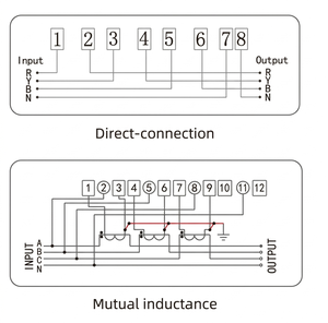 Compteur d'énergie intelligent triphasé avec communication sans fil ou RS485 DLMS, compteur de puissance numérique CT/CTPT - Product Image 6