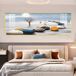 Peinture en porcelaine cristalline LED, paysages abstraits, art mural pour chambre d'hôtel, vente en gros, personnalisation, décoration intérieure - Product Image 5