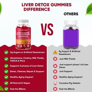 Bán Buôn 100% Tinh Khiết Hữu Cơ Tự Nhiên Đường Miễn Phí Sức Khỏe Gan Hỗ Trợ Làm Sạch Detox & Sửa Chữa Gummy Bổ Sung Với Cây Kế Sữa - Product Image 6