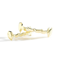 Accessoires dentaires Hip-Hop Cool : Dents de loup brillantes, crochets dentaires personnalisés, fausses dents brillantes, Bijoux de corps Hip-hop tendance