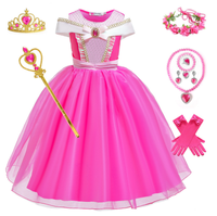 Robe pour filles Robe de princesse La Belle au bois dormant Robe de performance pour filles Costumes pompeux