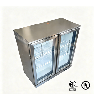 Оптовый мини-бар-холодильник из нержавеющей стали с дверцей из закаленного стекла, для отелей, охлаждения пива и напитков, с вентиляторным охлаждением, витринный холодильник для колы - Product Image 1