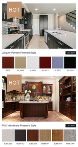 Ensemble complet sur mesure de meubles de <span class=keywords><strong>cuisine</strong></span> <span class=keywords><strong>en</strong></span> L bicolores crème clair avec éclairage LED sous-armoire et meuble à verres à vin autoportant - Product Image 5