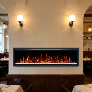 Cheminée électrique <span class=keywords><strong>d</strong></span>écorative moderne avec flammes, <span class=keywords><strong>chauffage</strong></span> électrique pour salon - Product Image 1