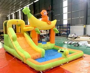 Счастливый Лев Крытый надувной батут для детей «Человек-паук», на заднем дворе прыгать и всплеск надувные обезьяна надувной батут горка