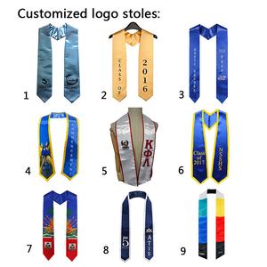 Estola de Graduación Personalizada 100% Poliéster Satinado, Estampada y Bordada, de 60 y 72 Pulgadas, Banda de Satén Universitaria para Celebración de Graduación - Product Image 6