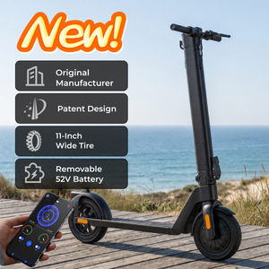 Kixin D01ใหม่สกู๊ตเตอร์ไฟฟ้าพับได้เร็ว52V 11นิ้วสำหรับผู้ใหญ่ X9 X9 - Product Image 1