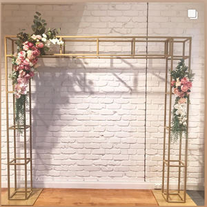 Nuevo Gazebo <span class=keywords><strong>de</strong></span> Acero Inoxidable Dorado para Bodas, Decoración <span class=keywords><strong>de</strong></span> Fondo, Soporte Metálico para Chuppah - Product Image 2