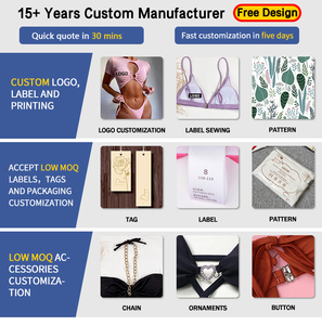 Trajes de Baño Ecológicos para Mujer, Diseño Personalizado, Resistentes <span class=keywords><strong>al</strong></span> Cloro, Traje de Baño de Playa, Bikini de 3 Piezas con Cubierta - Product Image 3