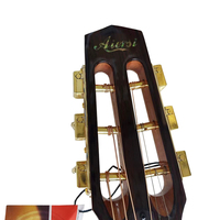 Guitare de jazz gypsy Aiersi à table en cèdre massif avec trou ovale, archtop vintage, instrument à cordes acoustique bluegrass, logo personnalisé, fabrication chinoise