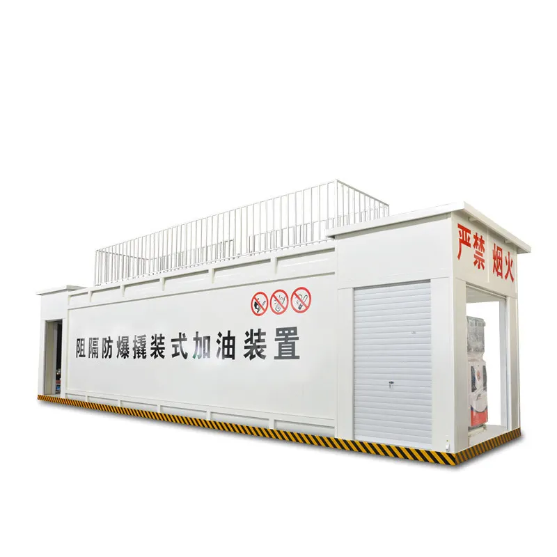 50m3 xách tay prefabrication container di động trạm xăng với hai máy tiếp nhiên liệu