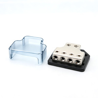 Bloc de distribution d'alimentation pour autoradio 4AWG 2 entrées 4 sorties 8AWG avec porte-fusible pour accessoires de répartiteur audio de voiture