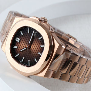 Montre automatique avec logo personnalisé 40MM, mouvement NH35, montre mécanique en or rose, montres pour hommes, bracelet de luxe, cadran NH35, étanche 3 bars - Product Image 4