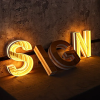 Enseigne lumineuse 3D LED RGB personnalisable avec contrôle par application Bluetooth/WiFi, étanche IP65, pour la publicité, la décoration et la signalisation dans les bars