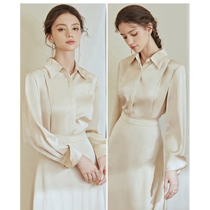 Blusa informal holgada de seda para mujer, blusa tradicional china - Product Image 5