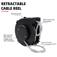 Bobine de câble de signal Mella à conducteur en cuivre rétractable automatique, cœurs SJTW, longueur 3,5 m, autobloquante, IP54 pour les télécommunications