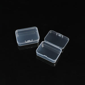 Boîte de rangement rectangulaire en plastique PP transparent, 5x3.5cm, avec couvercle, pour bijoux, organisateur de bureau, petit conteneur transparent - Product Image 4